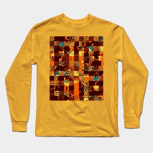 Geometric patchwork Long Sleeve T-Shirt